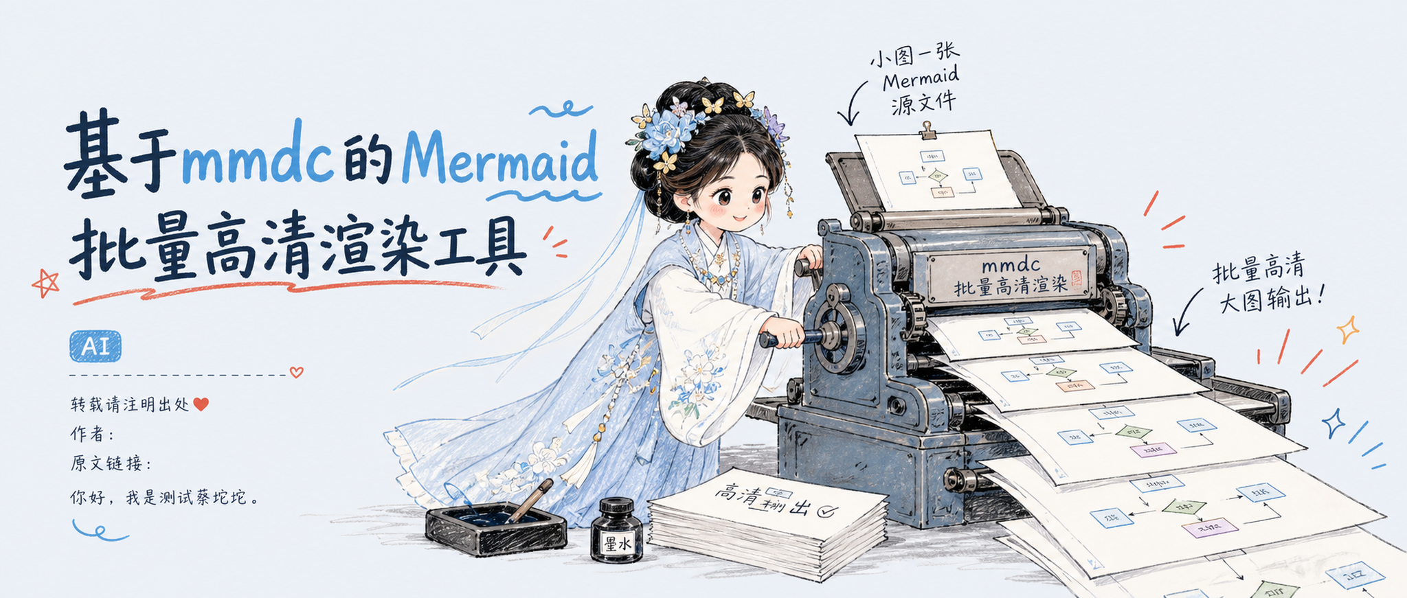 基于mmdc的Mermaid批量高清渲染工具