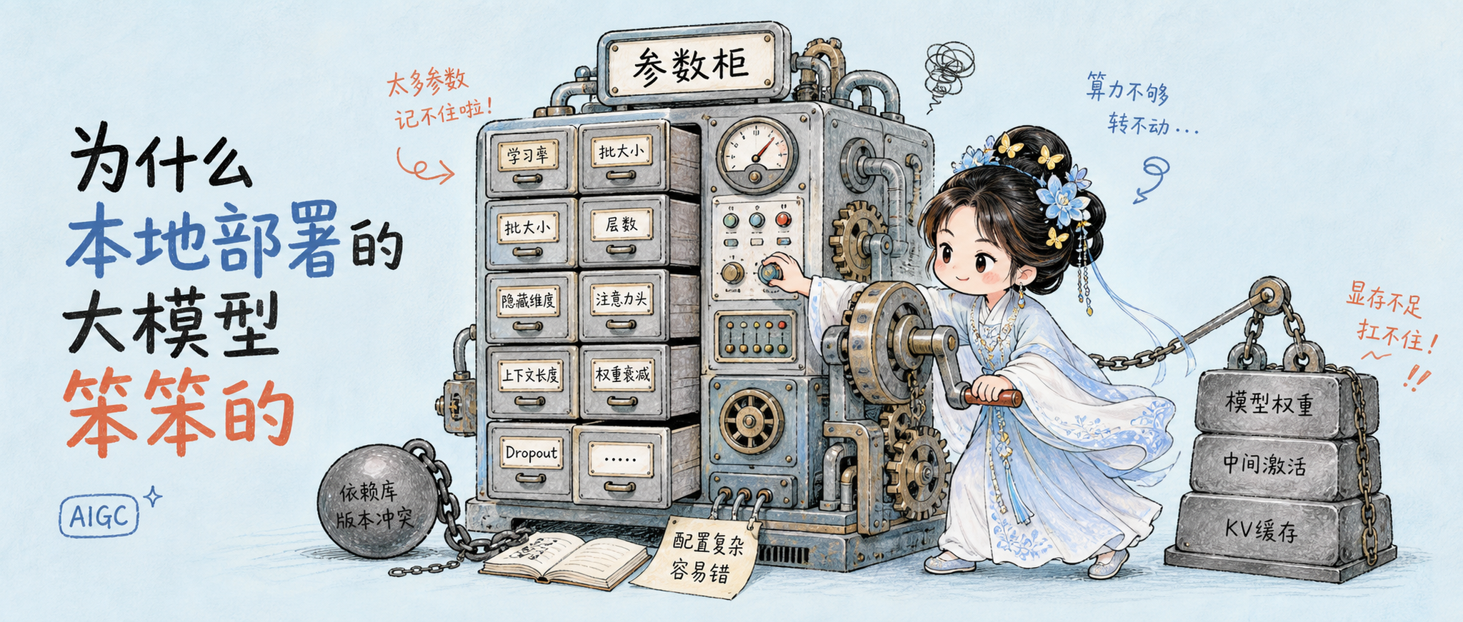 通俗易懂地讲明白什么是模型参数?为什么本地部署的大模型笨笨的?