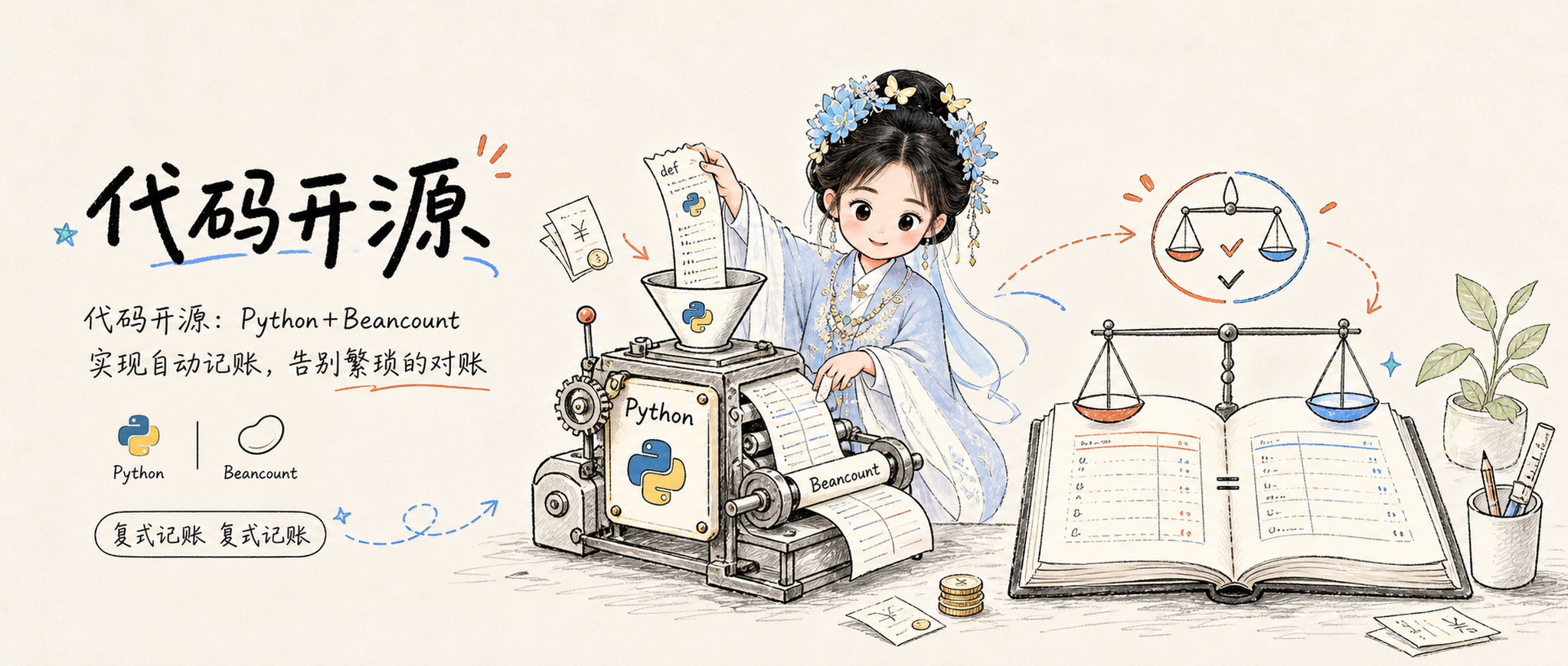 代码开源:Python+Beancount 实现自动记账,告别繁琐的对账